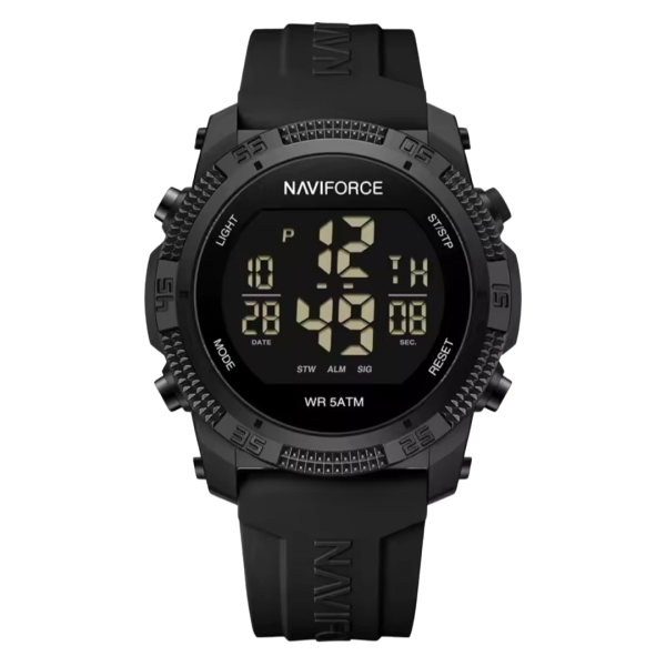 Relógio Eletrônico Multifuncional Pulseira de Silicone À Prova de Água 3ATM NAVIFORCE NF7104